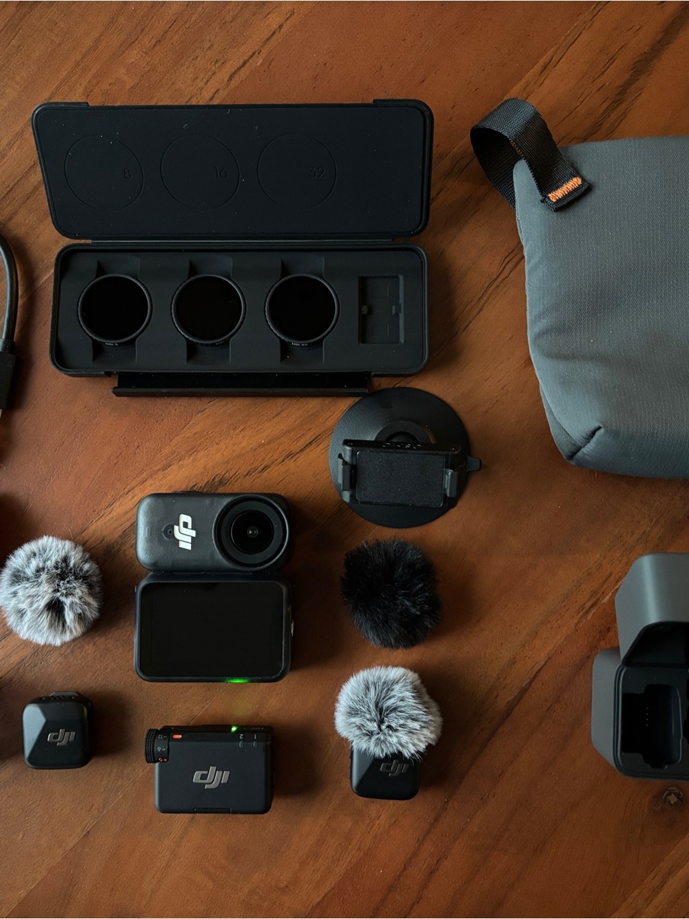 DJI Compact Action Camera Kit in Black and Gray